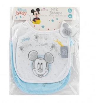 Disney Mickey/Minnie Mouse pack of 2 Bibs