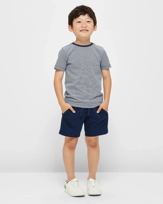 Navy cotton shorts