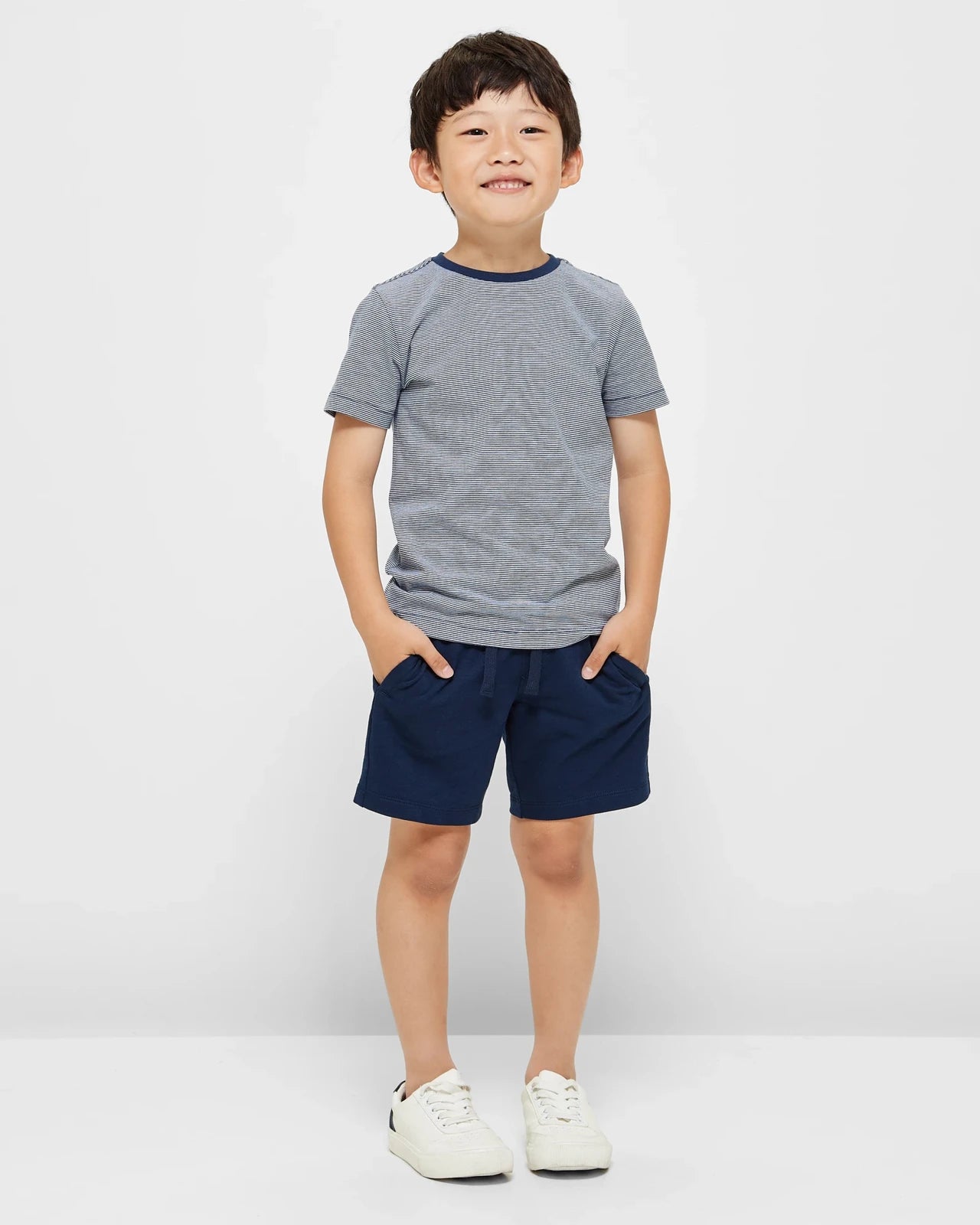 Navy cotton shorts