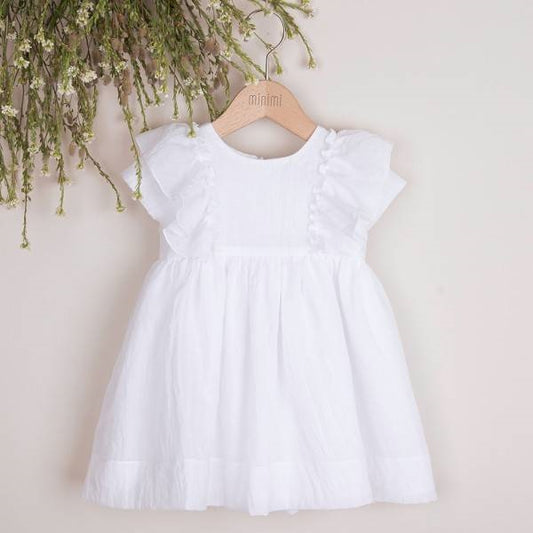 Frill sleeve dress