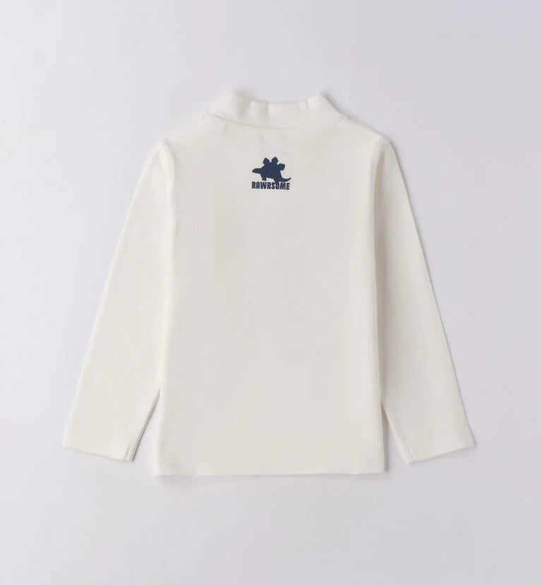 White Long Sleeve Dino