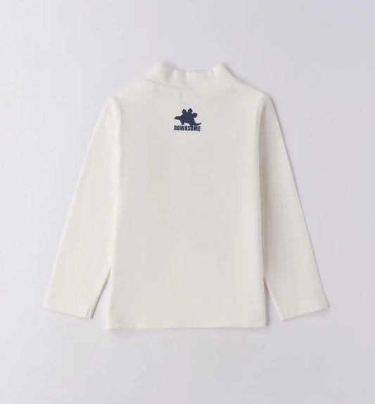 White Long Sleeve Dino