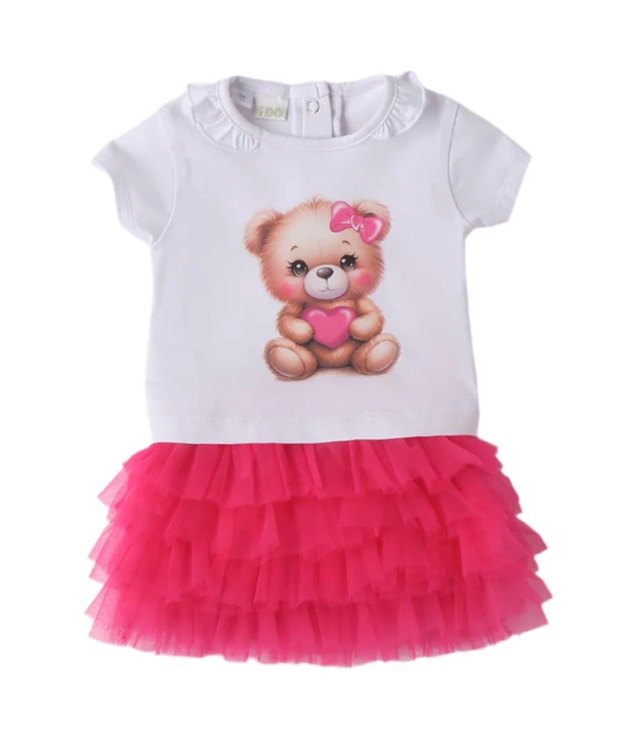 Pink Bear T-Shirt & Skirt Set