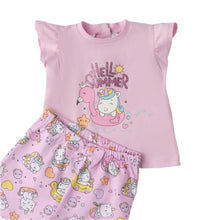 Load image into Gallery viewer, Summer Unicorn T-Shirt &amp; Shorts Set
