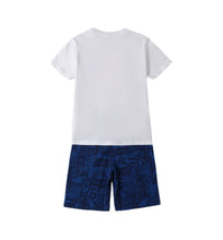 Load image into Gallery viewer, White Basket ball T-Shirt &amp; Shorts Set
