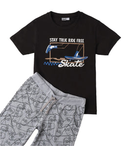 Skateboard T-Shirt & Shorts Set
