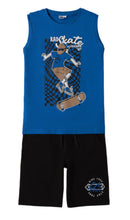 Load image into Gallery viewer, Sleeveless Skateboard T-Shirt &amp; Shorts Set
