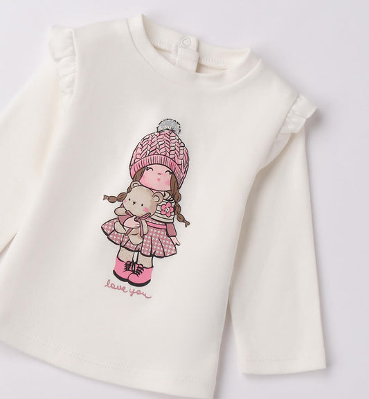 Frill shoulder White Shirt