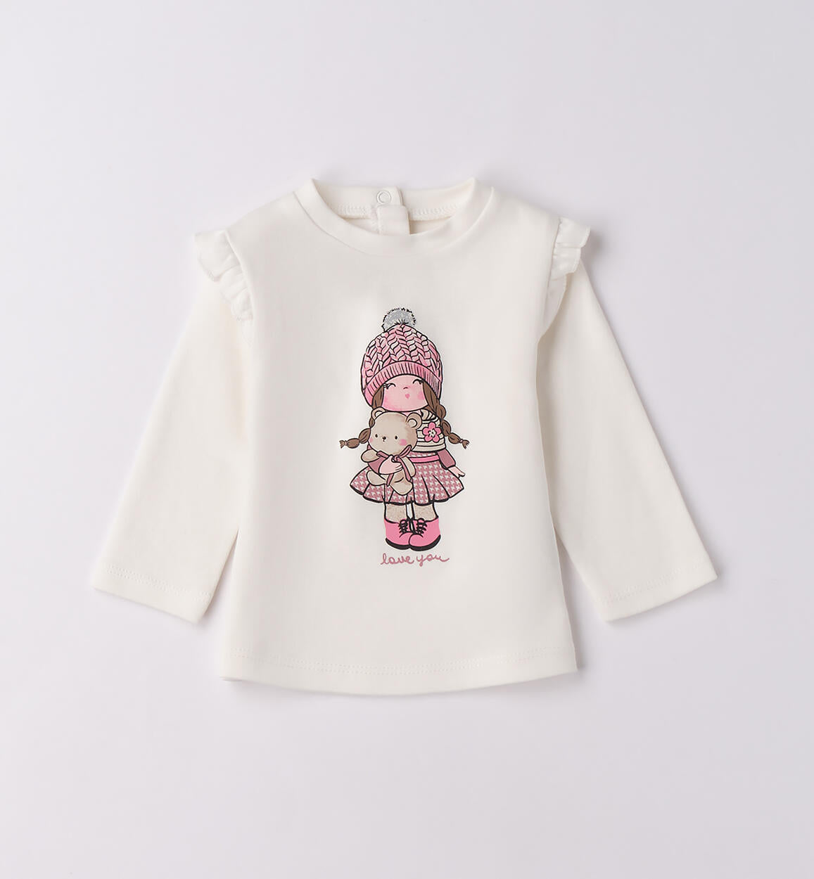 Frill shoulder White Shirt