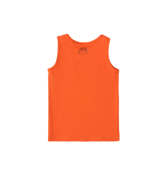 Orange Surfing Sleeveless T-Shirt