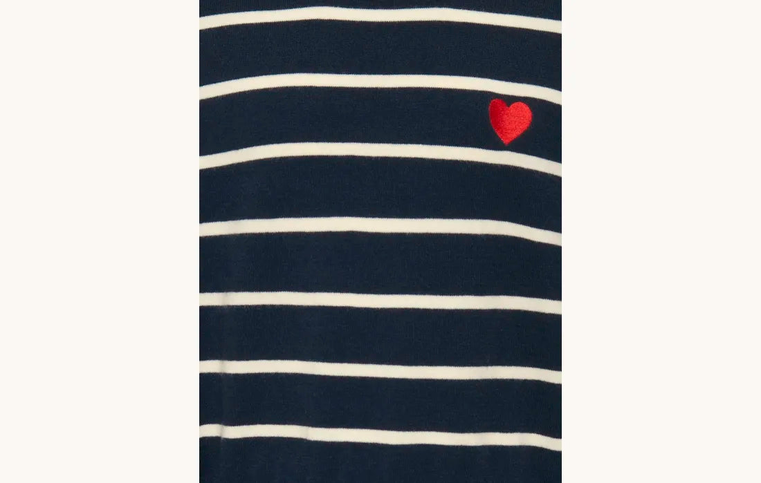 Striped Sweater with small heart