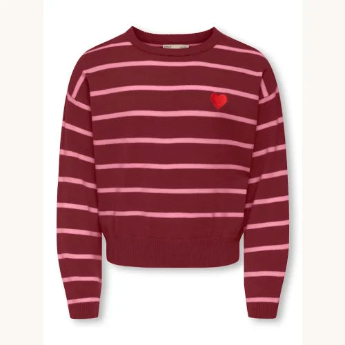 Striped Sweater with small heart