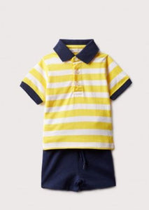 Striped Yellow/White 2pc Set