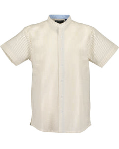 Striped Beige & Cream Button Up Shirt