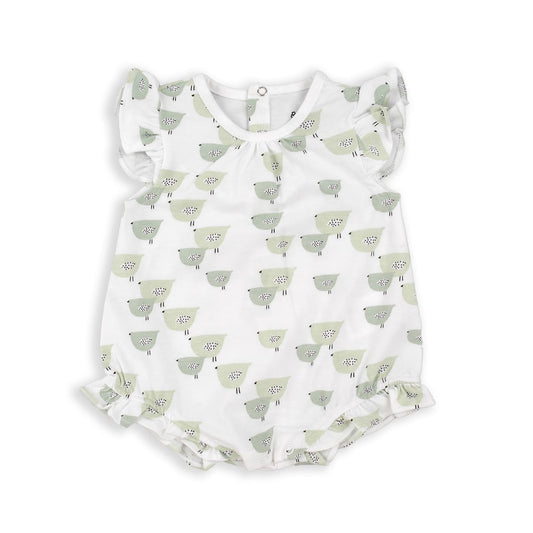 Green Bird Romper