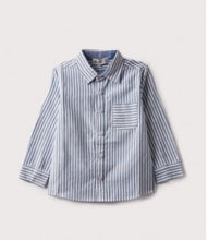 Load image into Gallery viewer, Striped White/Blue Button Shirt
