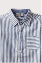 Load image into Gallery viewer, Striped White/Blue Button Shirt
