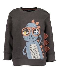 Dark grey dinosaur sweater