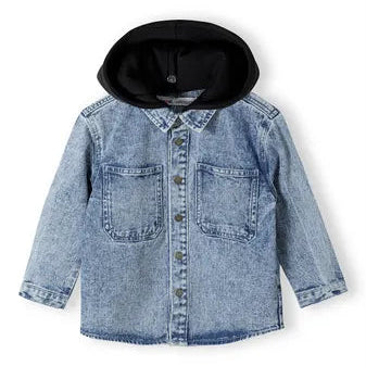 Jean jacket with hood