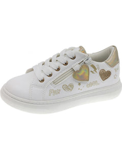 White & Gold Trainers