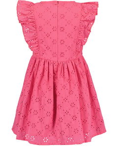 Sleeveless Pink Embroidery Dress