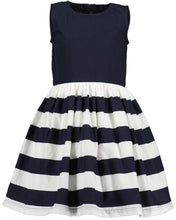 Load image into Gallery viewer, Dark Blue Sleeveless Stripped Dress
