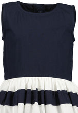 Load image into Gallery viewer, Dark Blue Sleeveless Stripped Dress
