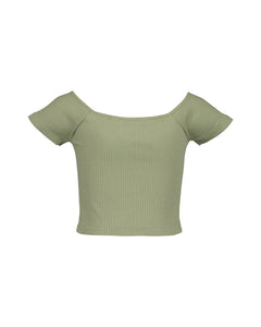 Green Star Crop Top