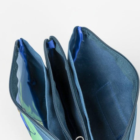 3 compartment Sonic pencil case