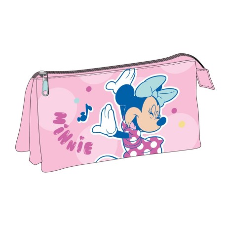 3 compartment Minnie & Daisy Pencil case