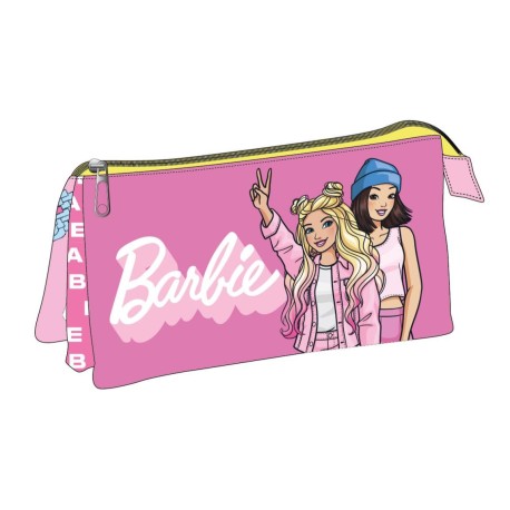 3 compartment Barbie Pencil Case