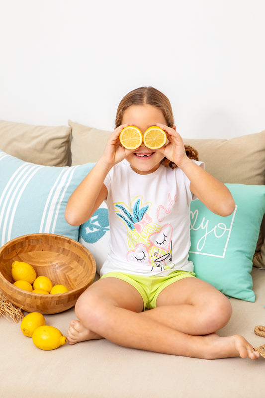Cute Pineapple 2 pc set with scrunchie
