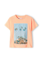 Load image into Gallery viewer, Neon Orange with Patch print t-shirt
