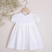 Load image into Gallery viewer, White circle flowers dress
