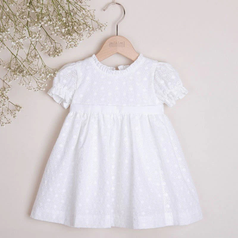 White circle flowers dress