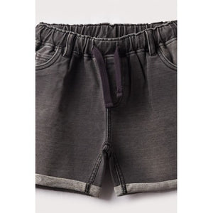 Black Fake Jean Shorts