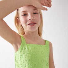 Load image into Gallery viewer, Neon Green Embroidered Tank-Top
