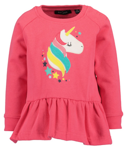 Long sleeve pink unicorn top