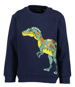 Blue sequin dinosaur sweater