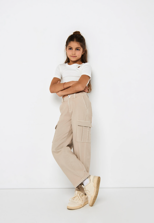 Beige Cargo Pants