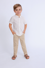 Load image into Gallery viewer, Short Sleeve Cream Shirt
