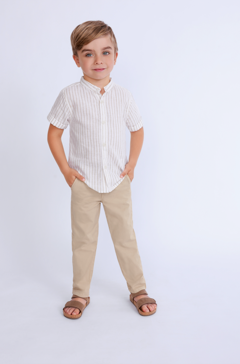 Short Sleeve Cream Shirt