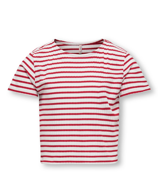 Red & White Striped Crop Top for Girls | Trendy Kids’ Summer Top