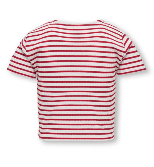 Red & White Striped Crop Top for Girls | Trendy Kids’ Summer Top