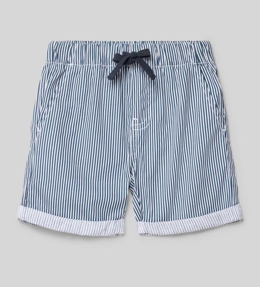 Navy Striped Shorts