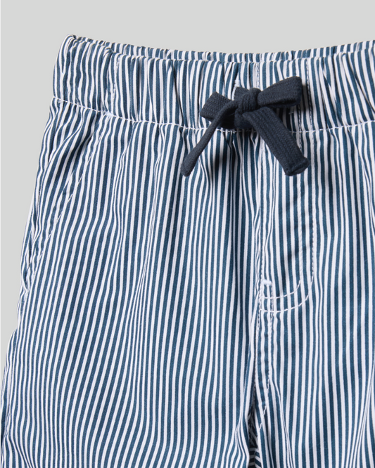 Navy Striped Shorts