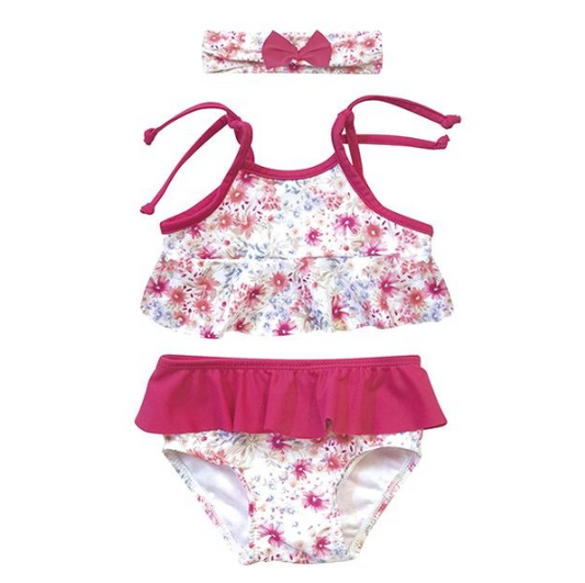 Flower tankini with headband