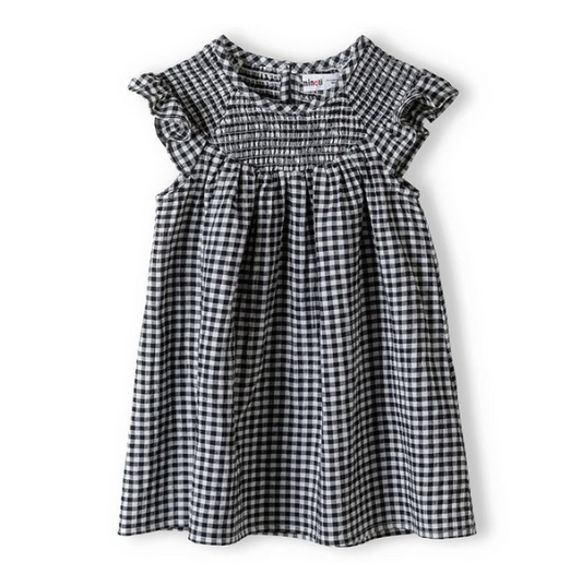 Black & white checkered dress