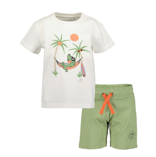 Lazy Crocodile T-Shirt & Shorts Set