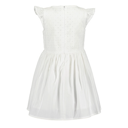 Sleeveless White Embroidery Dress